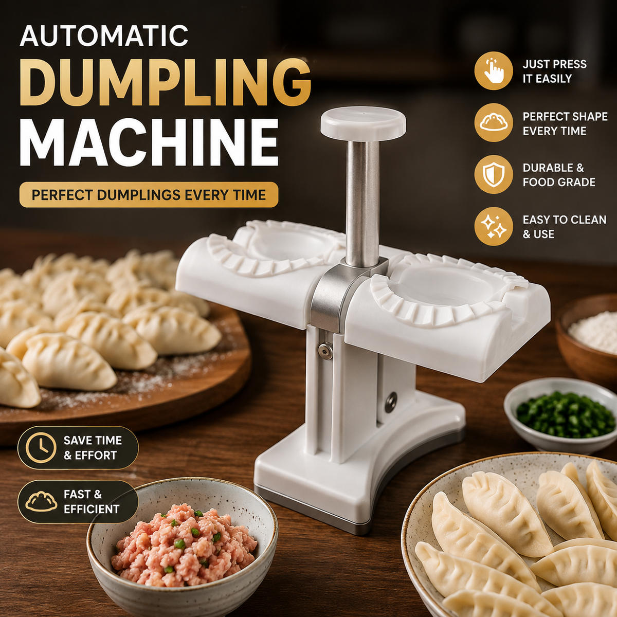 Automatic Dumpling Maker – Fast, Effortless & Perfectly Shaped Dumplings