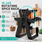 18-Jar Rotating Spice Rack – Organized, Accessible & Stylish Kitchen Storage