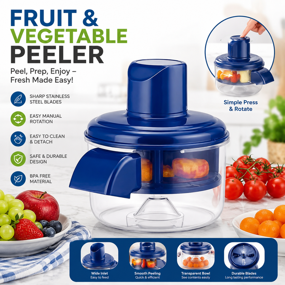 Fruit & Vegetable Peeler – Sharp, Effortless & Versatile Kitchen Peeling Tool