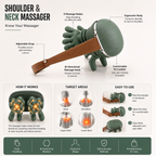 Portable Shoulder & Neck Massager Deep Tissue Relaxation Muscle Relief