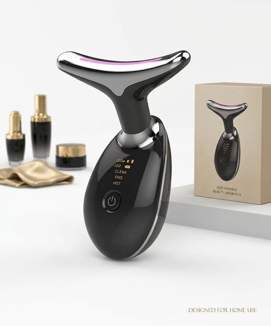 Anti-Wrinkle Beauty Apparatus for Neck and Face Lifting LED Therapy