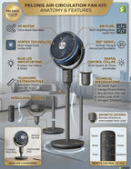 Convertible Air Circulation Fan – Powerful Cooling with Adjustable 360° Airflow