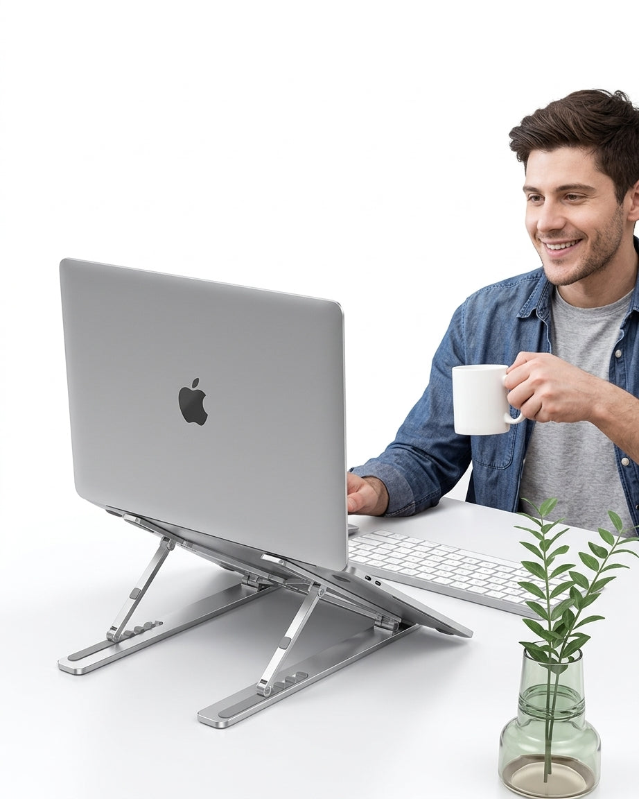 Nulaxy Adjustable Laptop Stand – Ergonomic, Portable & Sturdy Desktop Holder