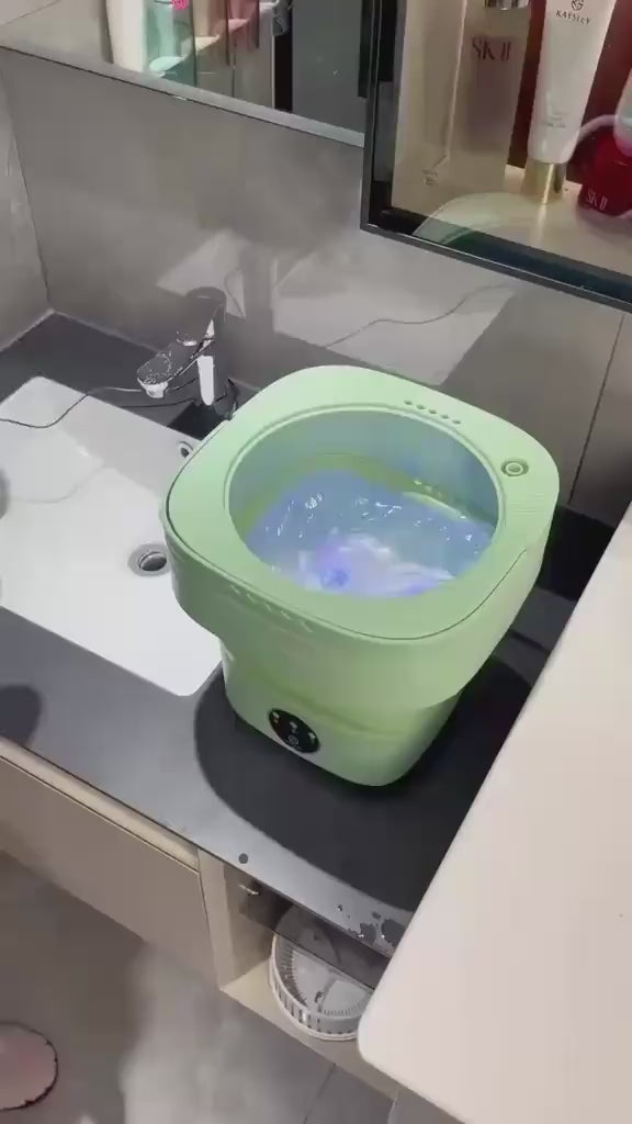 Foldable Electric Mini Washing Machine – Compact & Portable Laundry Solution